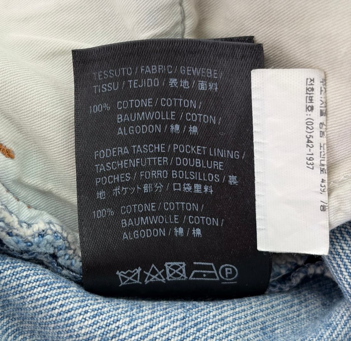 [31] 발렌시아가 남성 스케이터 데님 버뮤다 하프 반바지 쇼츠 연청 상품이미지9