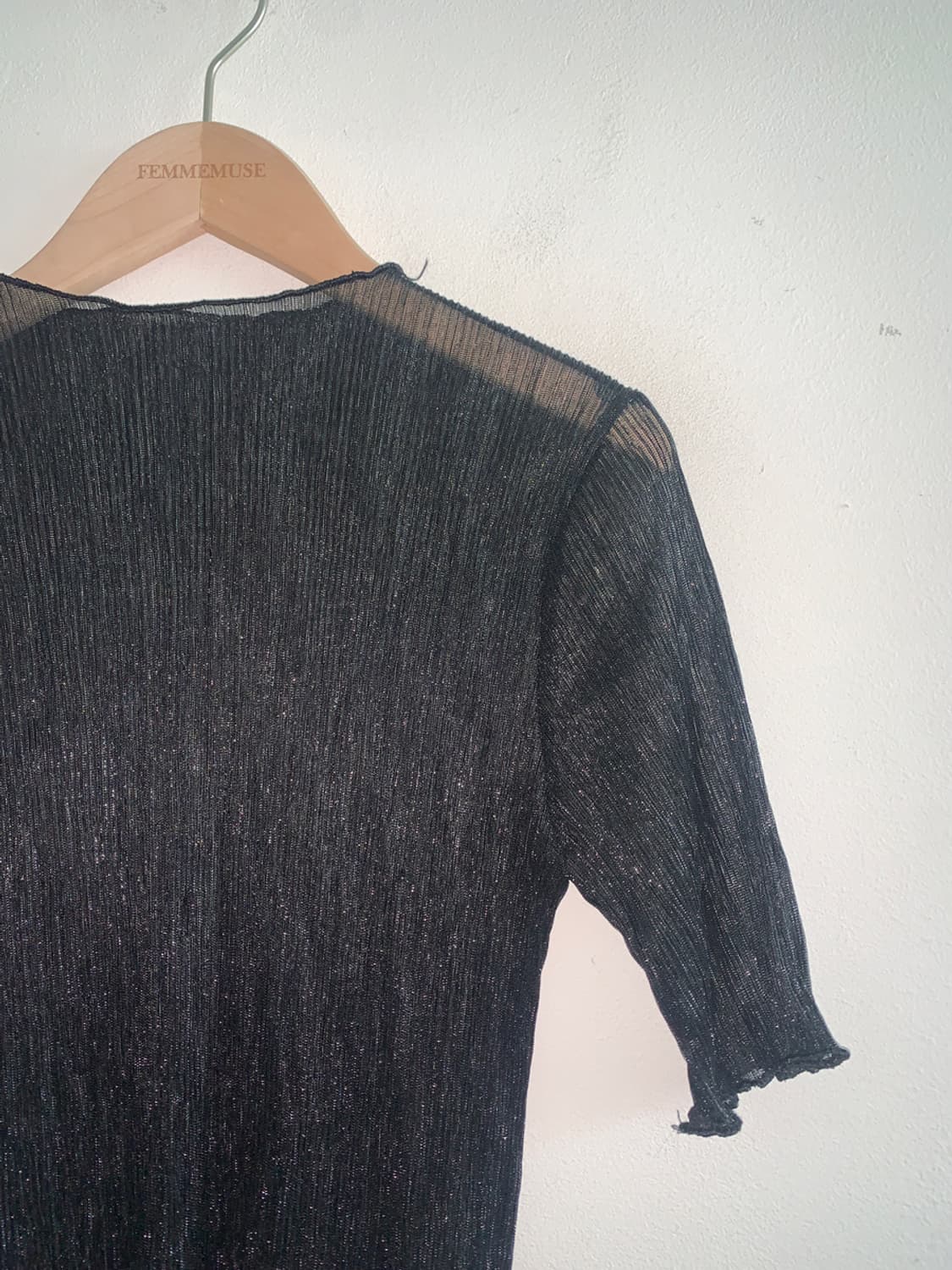 Pleats half neck sleeve t 상품이미지3