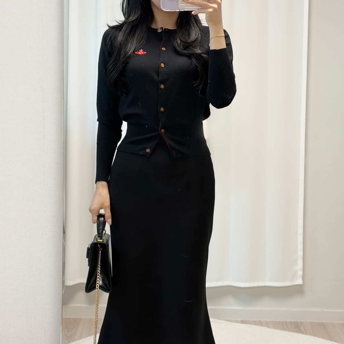 비비안웨스트우드 레드라벨 울 가디건 블랙 상품이미지6