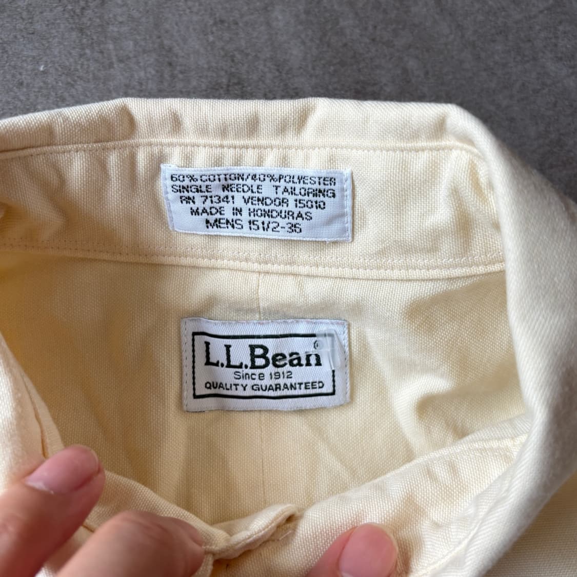 엘엘빈 정품 옐로우 코튼 셔츠  상품이미지5