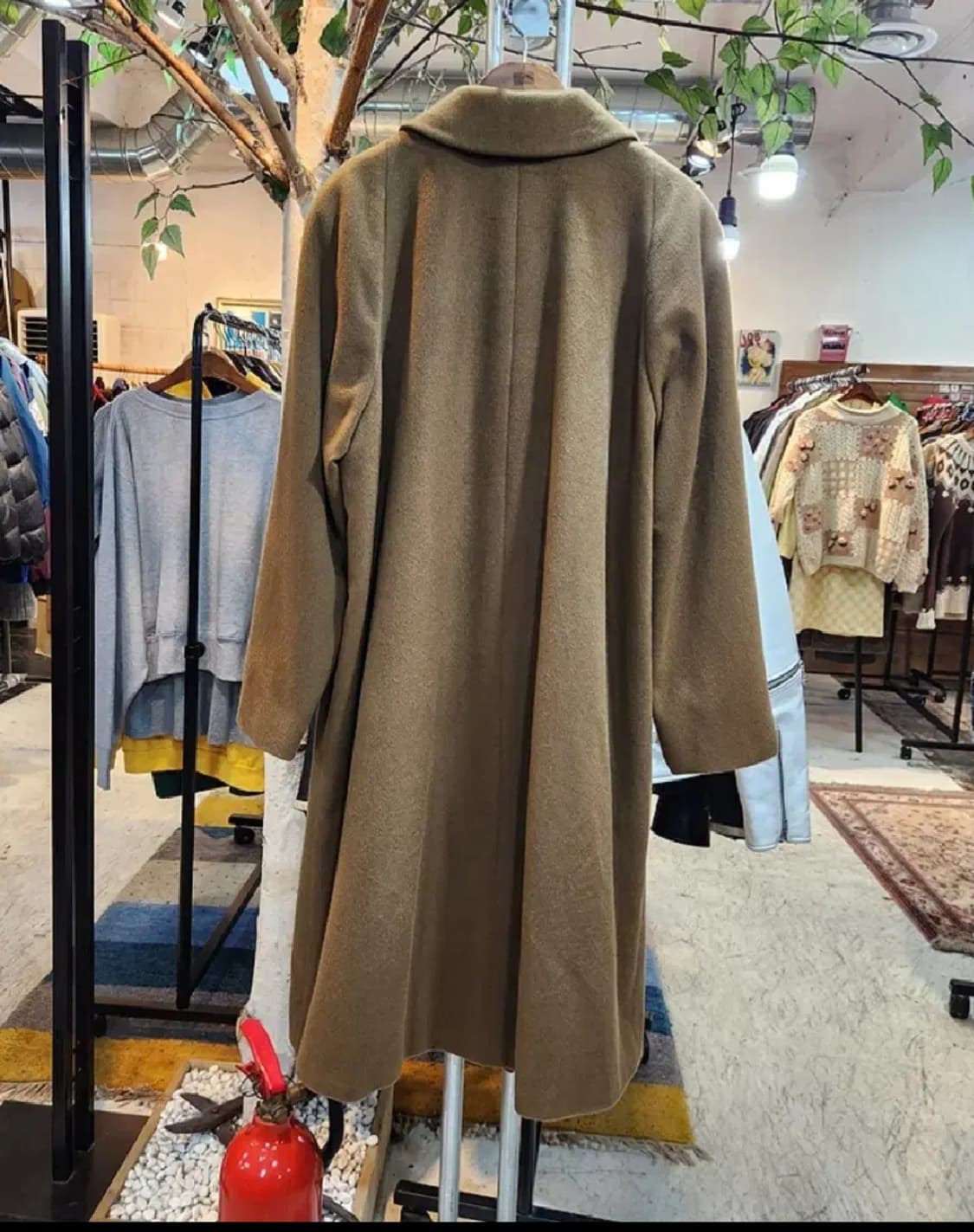 90s CARAT by 산요 울 카멜 브라운 롱 빈티지 코트 상품이미지6