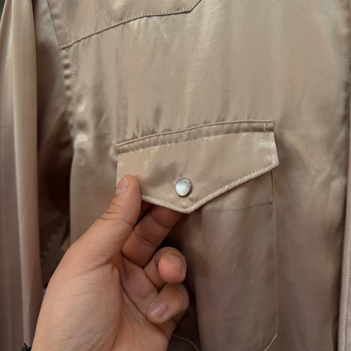 리틀빅 실키 텍스처 드레시 웨스턴 셔츠 상품이미지5