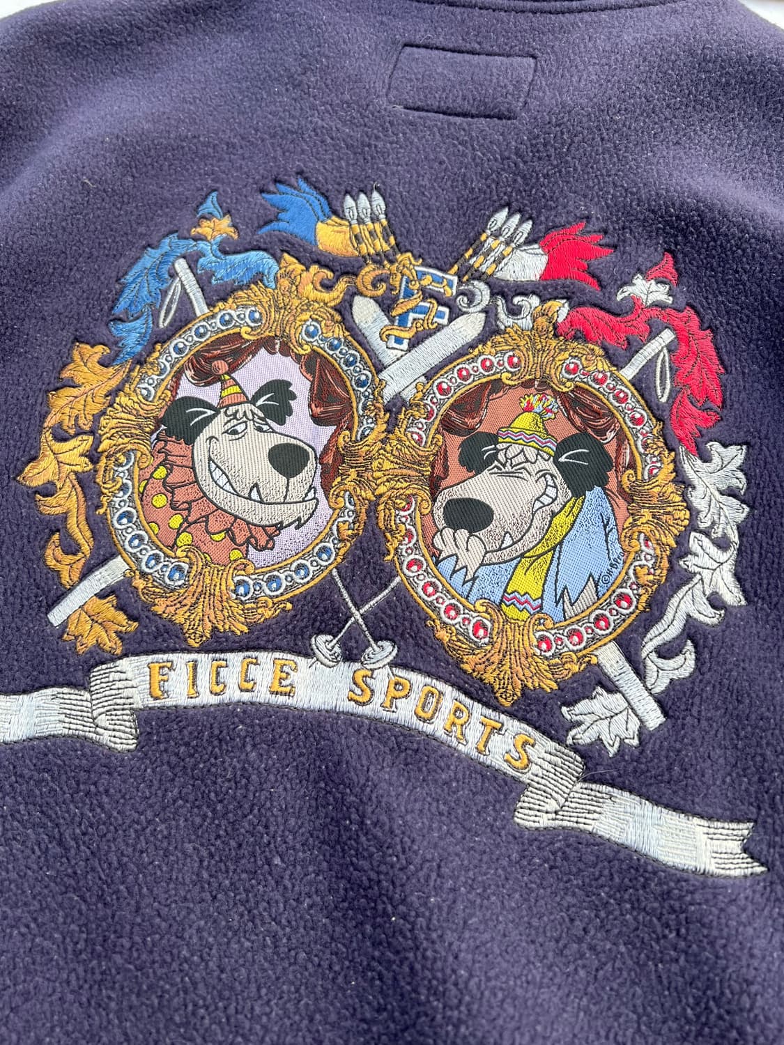 네이비 플리스 집업 자켓 (자수 그래픽) 상품이미지4