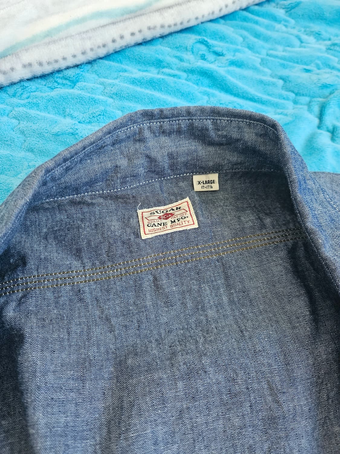 슈가케인 반팔 샴브레이 셔츠 상품이미지2