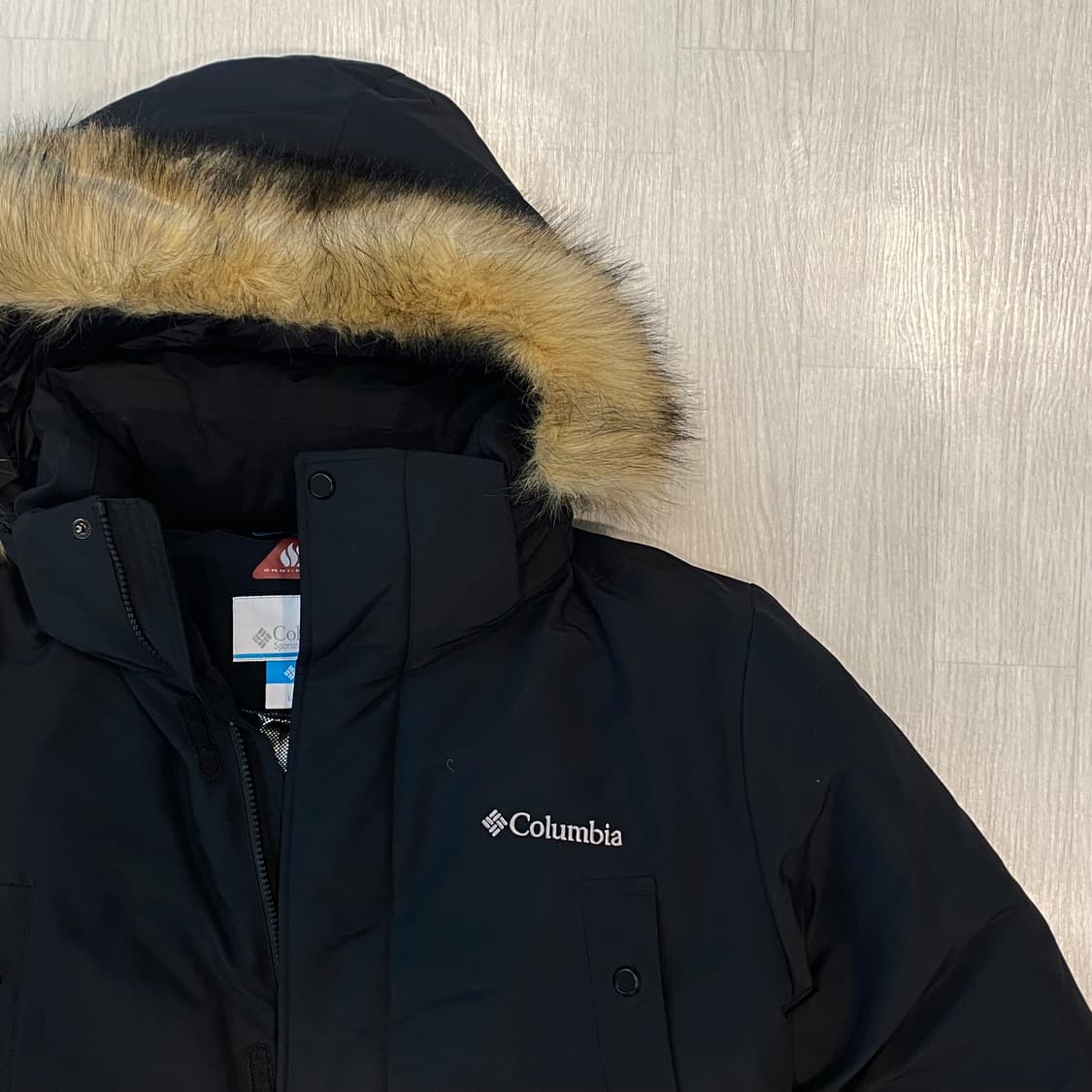 컬럼비아 옴니히트 다운 롱 패딩 블랙 100 L 상품이미지2