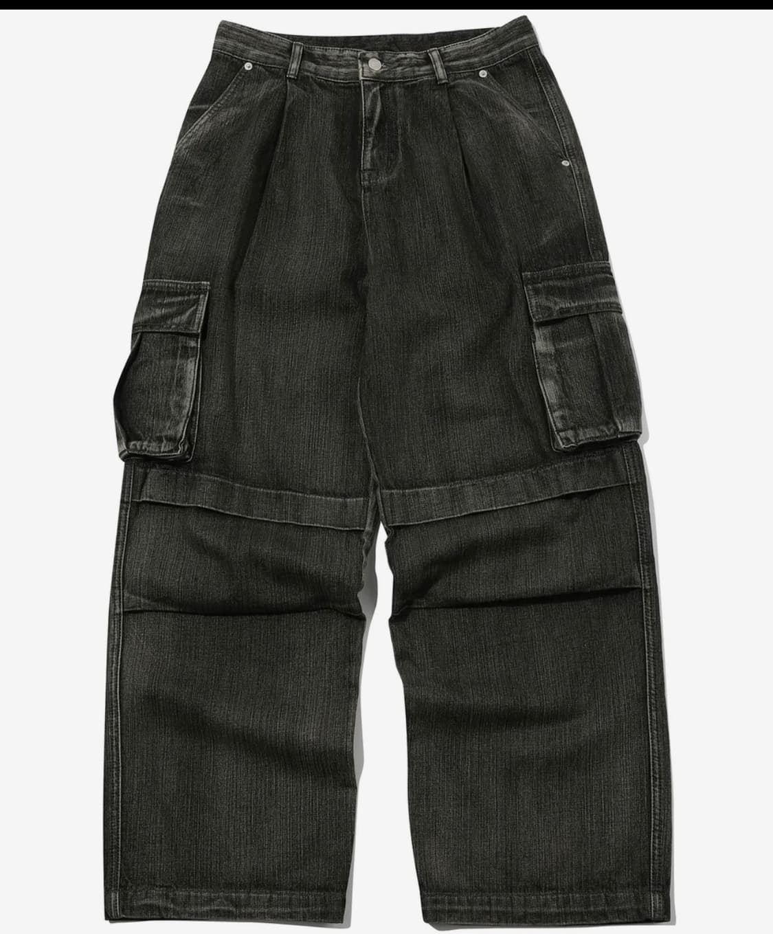 꼼파뇨 와이드 절개 카고 데님팬츠 상품이미지2