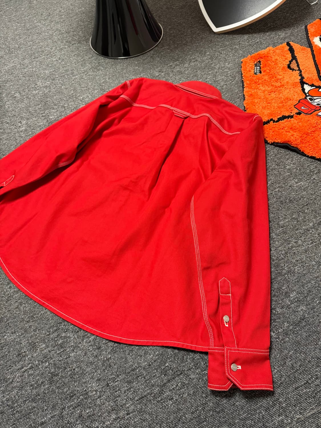 [S] 베트멍 X 칼하트 17SS 워크셔츠 자켓 레드 상품이미지7