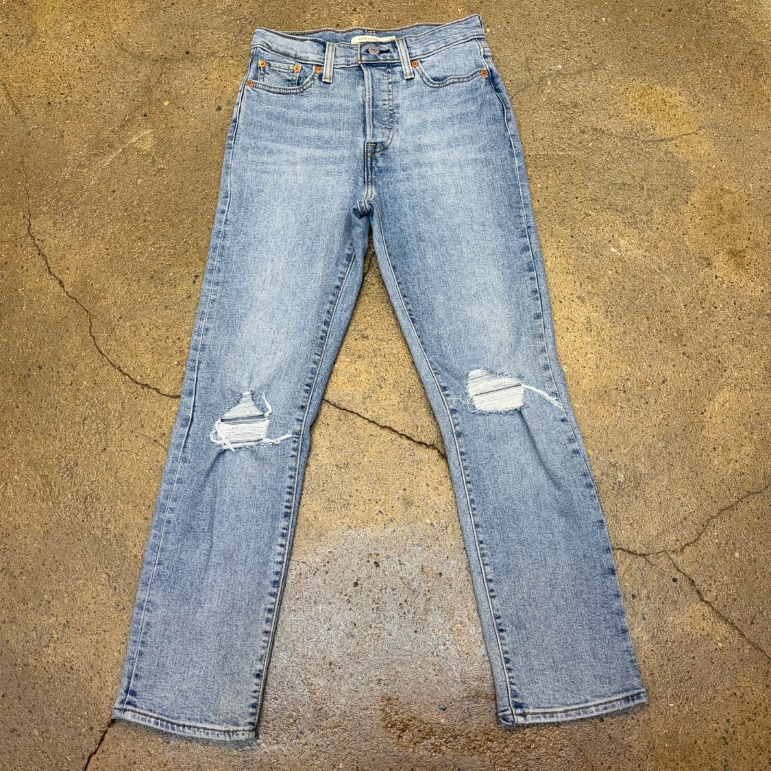 USA 빈티지 리바이스 웻지스트레이트 여성 스판 청바지 상품이미지1