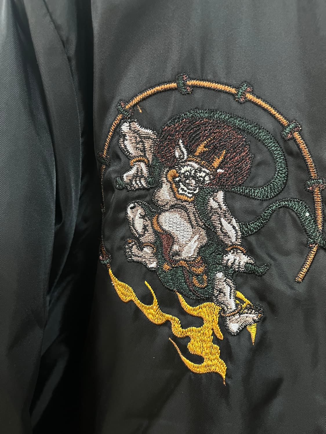 일본 풍신, 뇌신 자수 집업자켓 95~100 상품이미지3