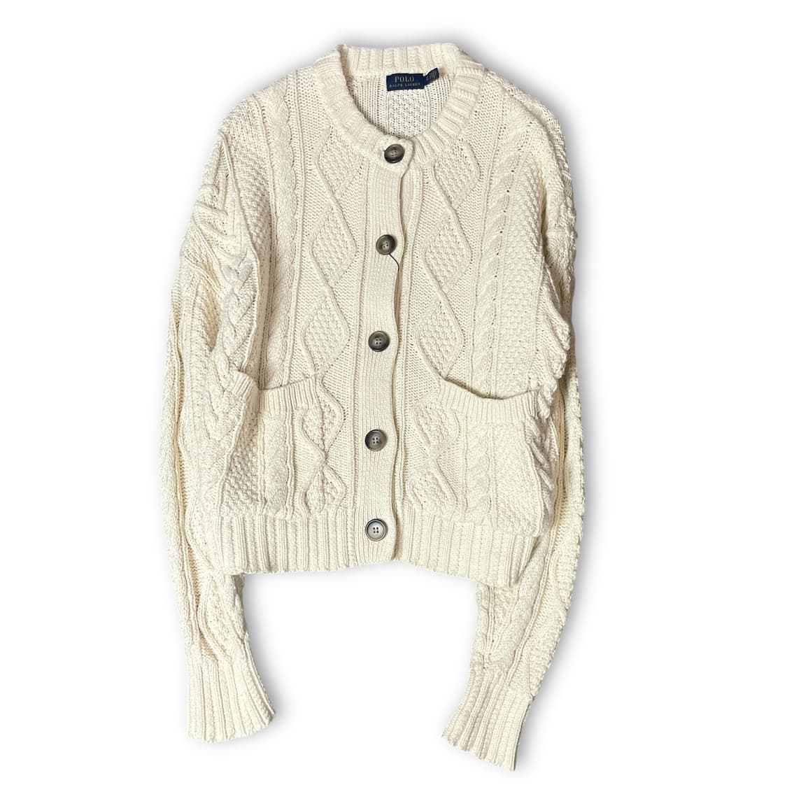 폴로랄프로렌 크림 투포켓 케이블 니트 가디건 XS 상품이미지1