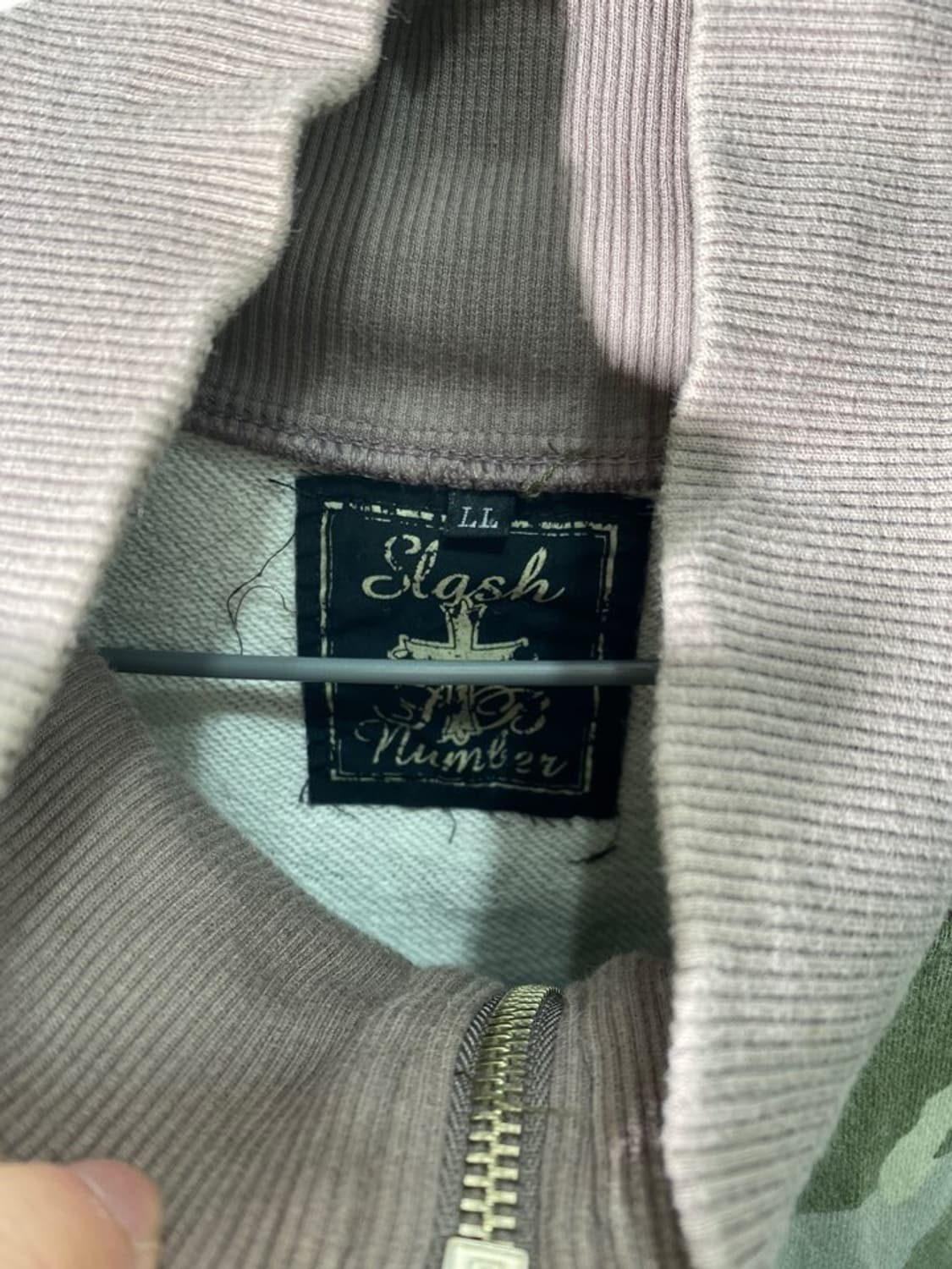 slash number 카모 패턴 져지 집업 상품이미지3