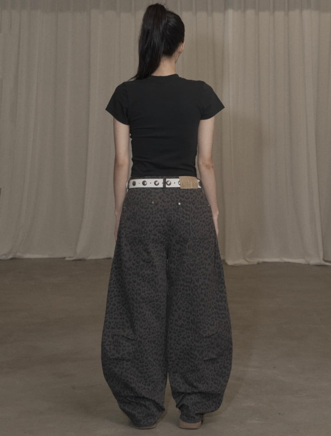 카키포인트 코튼 벌룬 팬츠 Cotton Balloon Pants 레오파드 상품이미지3