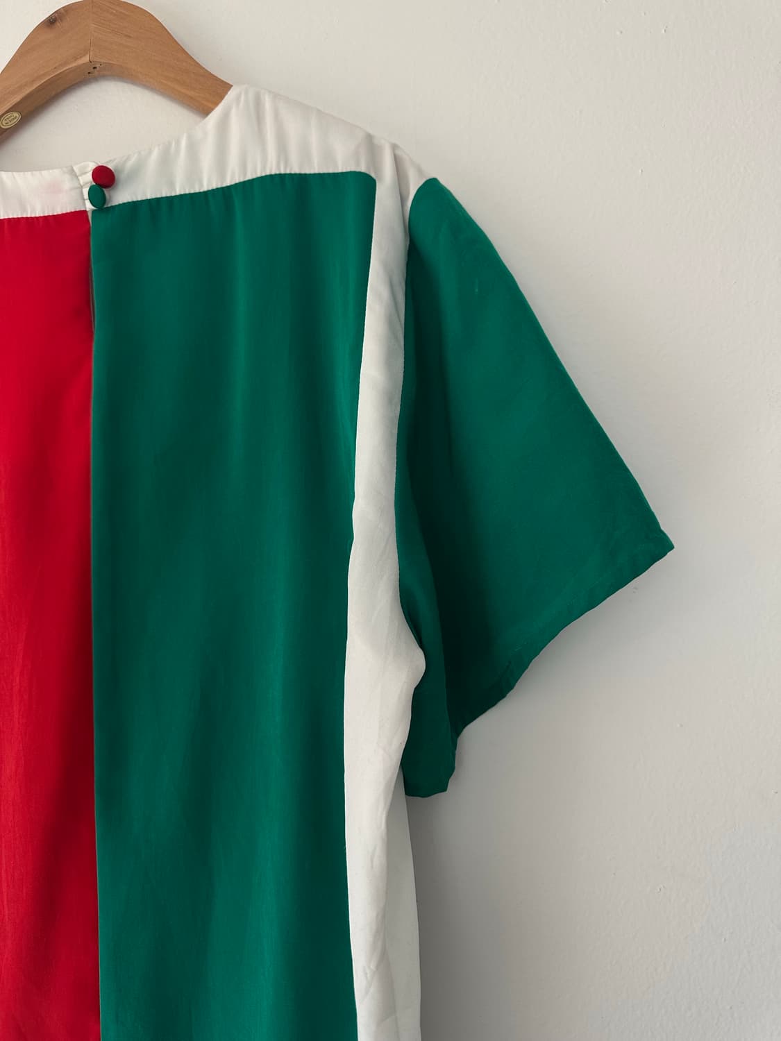 컬러 패널 반팔 블라우스 빈티지 상품이미지4