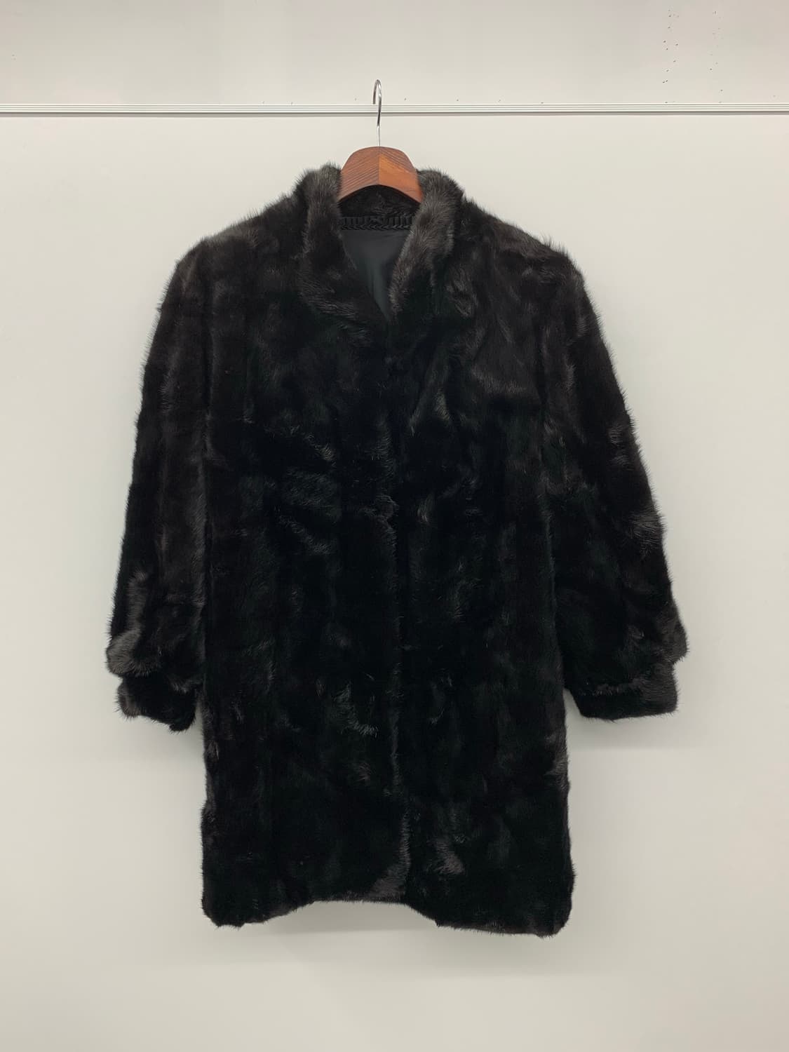 사가 밍크 블랙 코트 상품이미지3