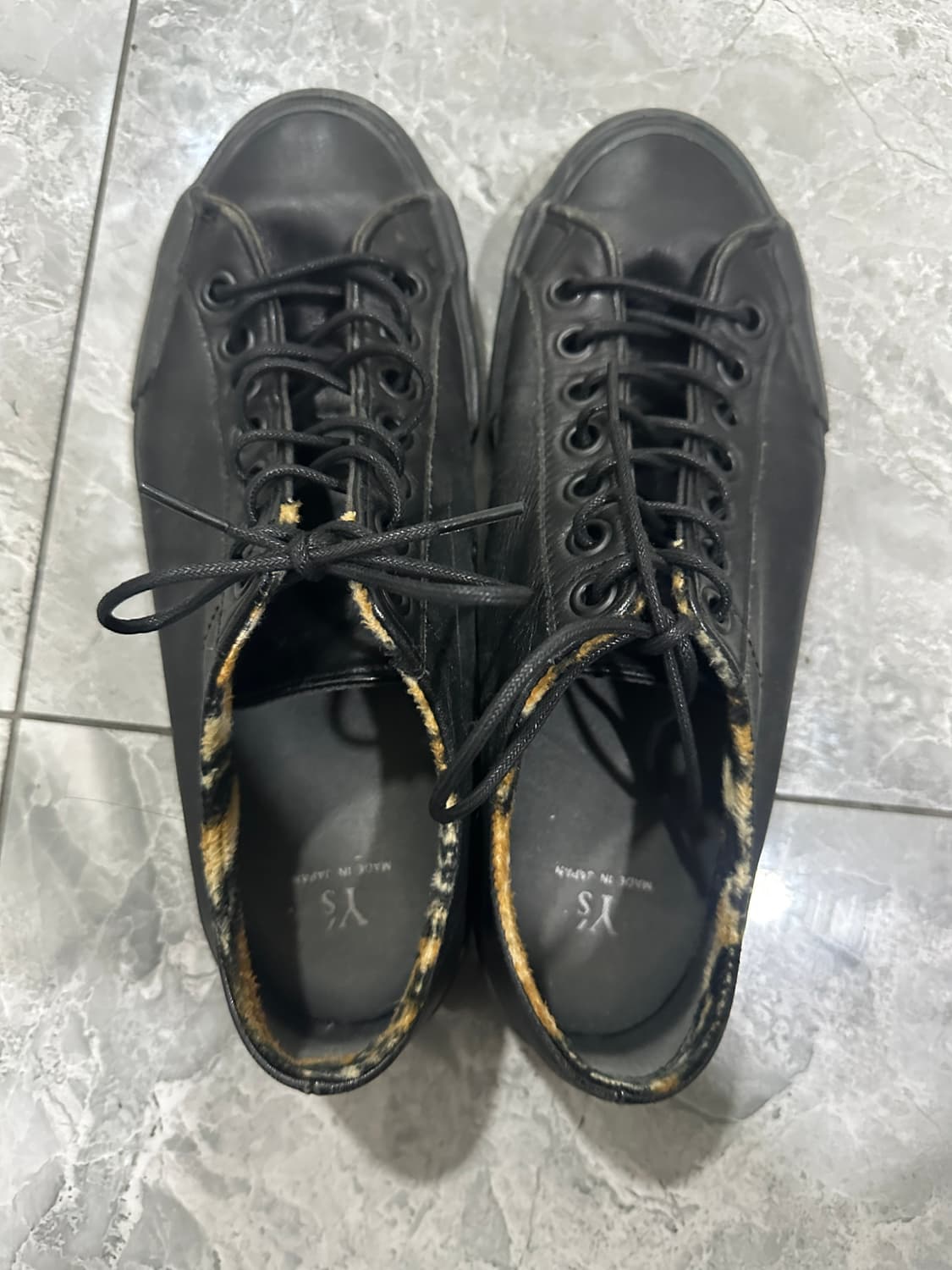 요지야마모토 레더 스니커즈 상품이미지2