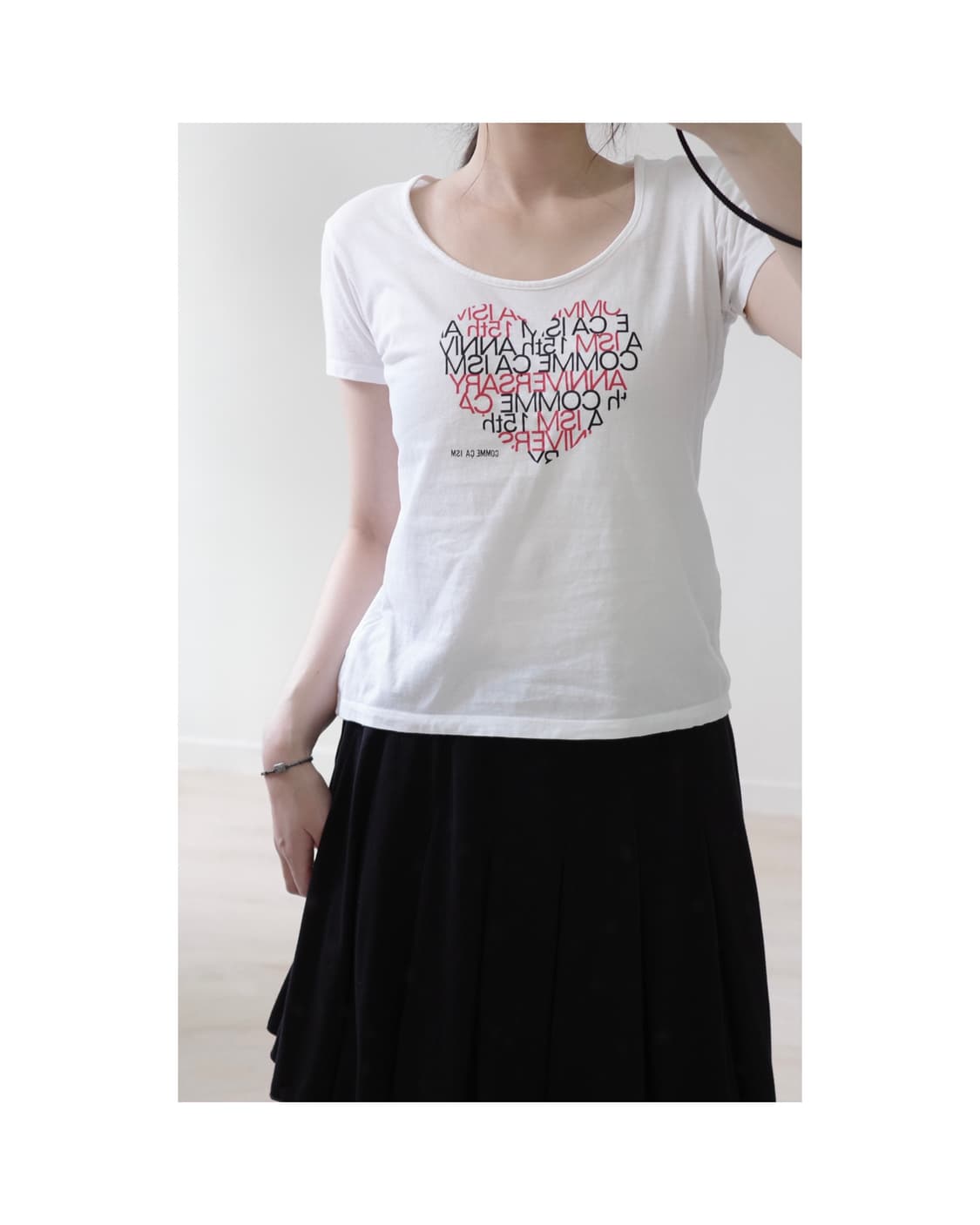 COMME CA ISM white graphic heart tee 상품이미지4