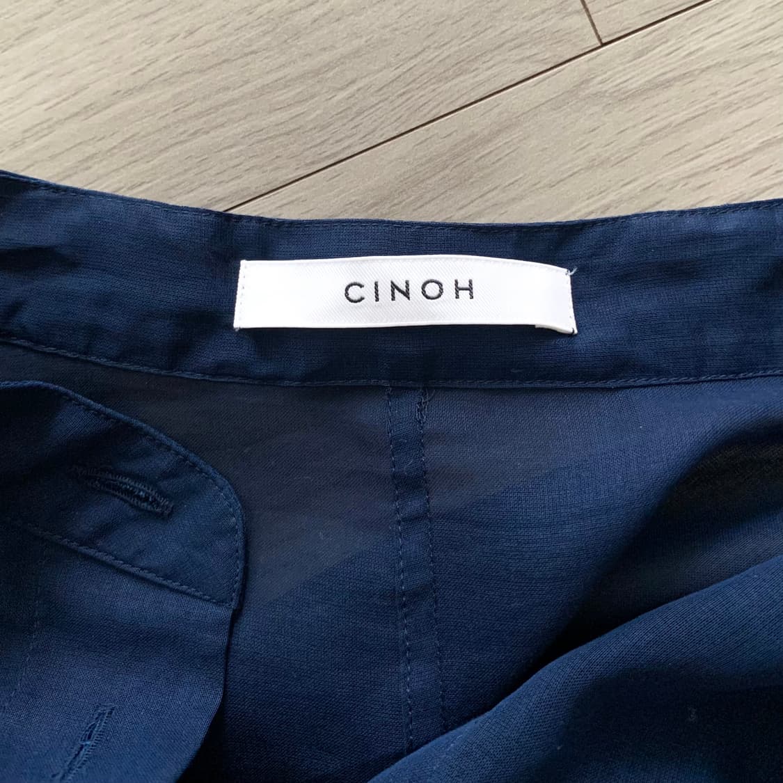 Cinoh 노카라 시스루 롱 셔츠 치노 재팬 상품이미지9