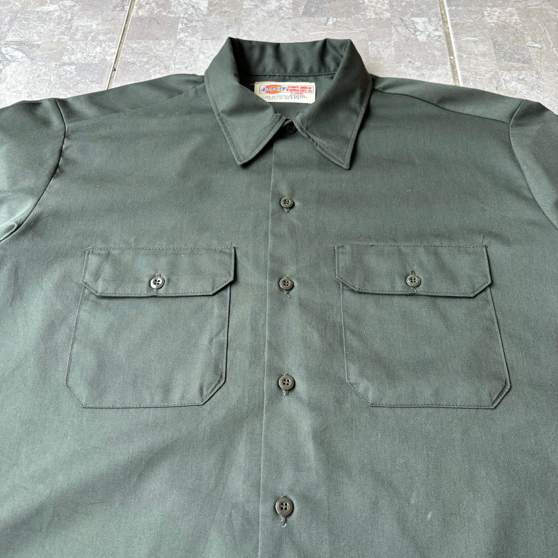 90s USA 디키즈 빈티지 워크 반팔셔츠 XL 상품이미지2