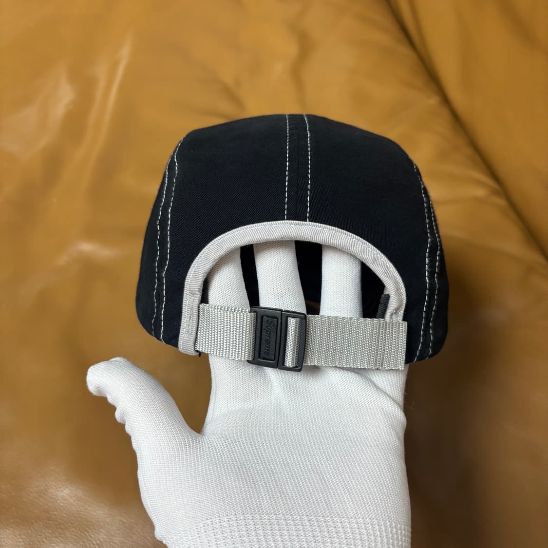 슈프림 캠프캡 모자 박스로고 22ss 투톤 트윌 블랙 상품이미지7