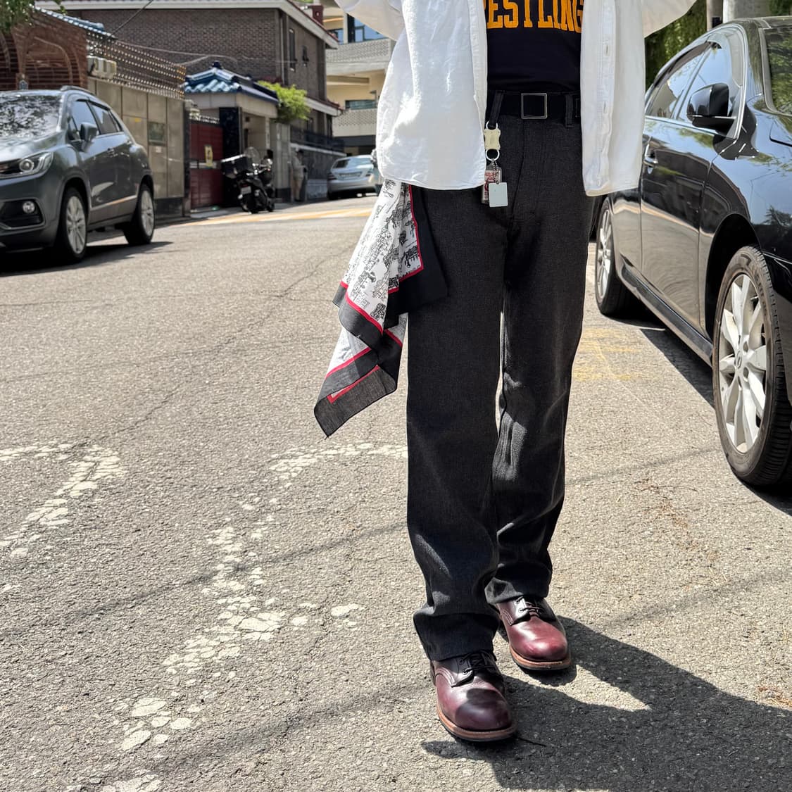 80s 기관차 프린트 반다나 상품이미지4