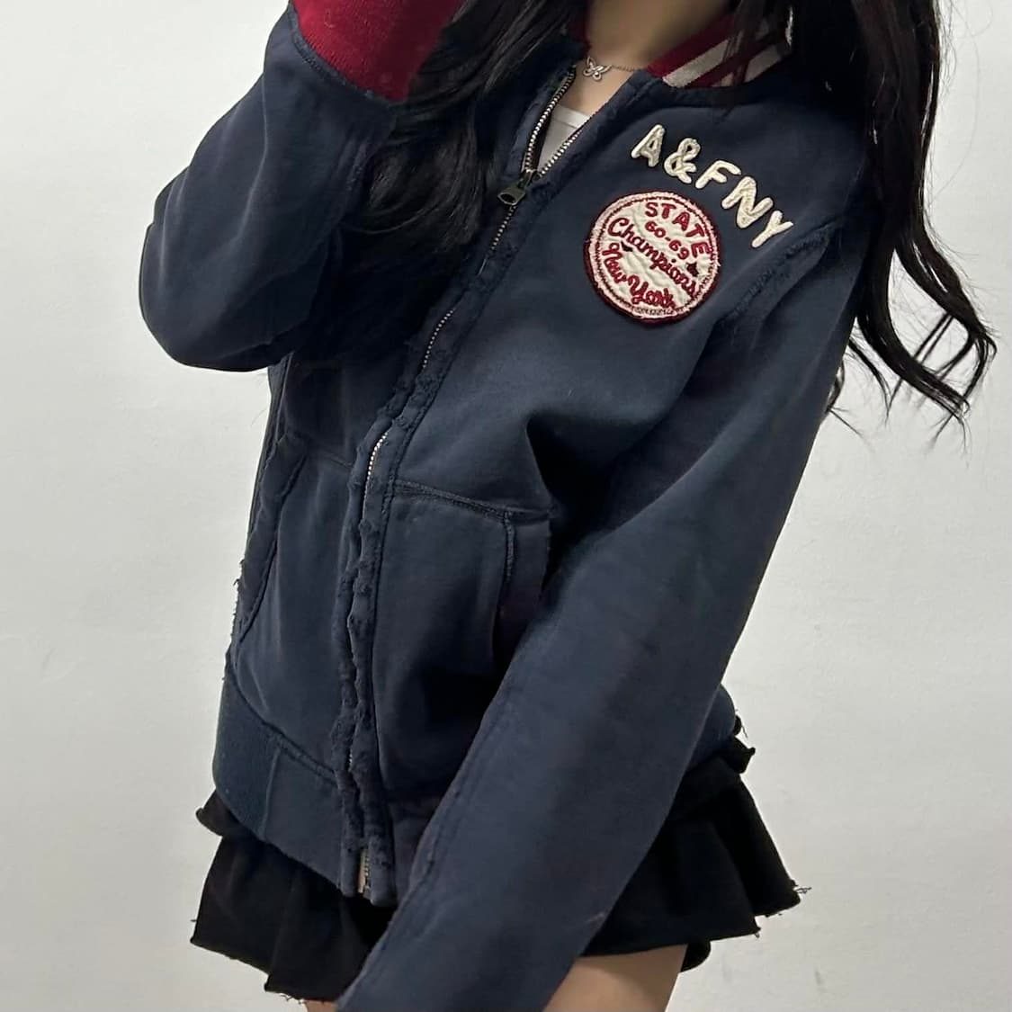 아베크롬비 y2k 올드스쿨 코튼 자켓 져지(S) 상품이미지3