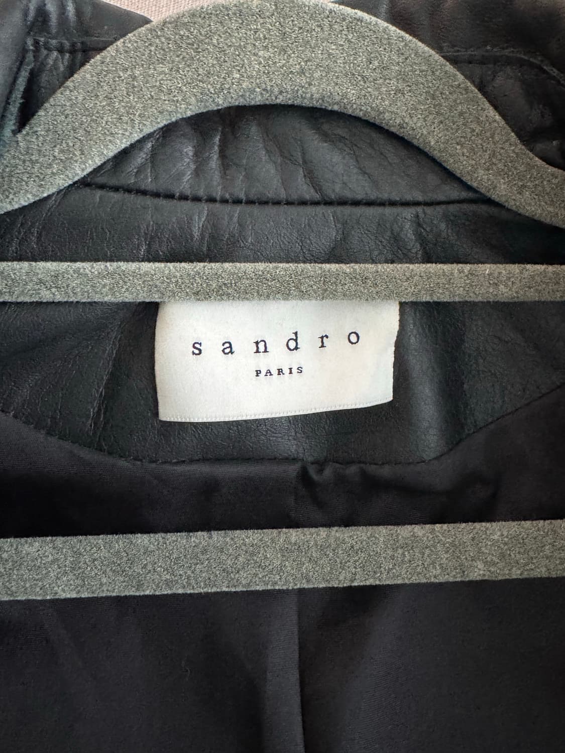 산드로 레더 바이커 자켓 소가죽  상품이미지3