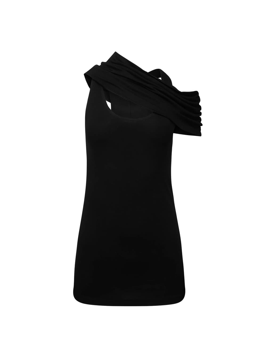 나체 shawl neck sleeveless black 상품이미지2