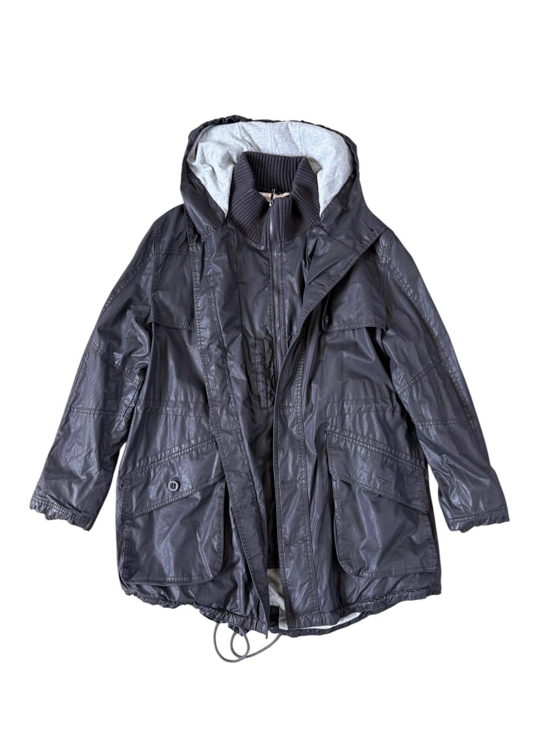 pure DKNY hooded layered coat 상품이미지3