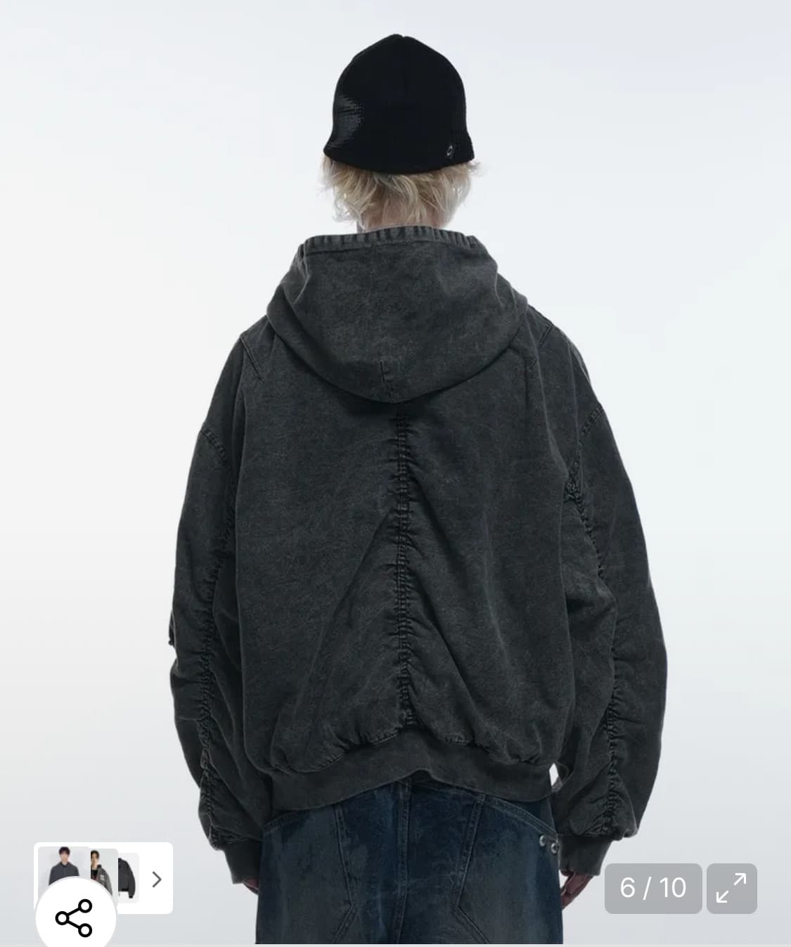 그레일즈 데님 워크자켓 후드 봄버 집업 상품이미지2
