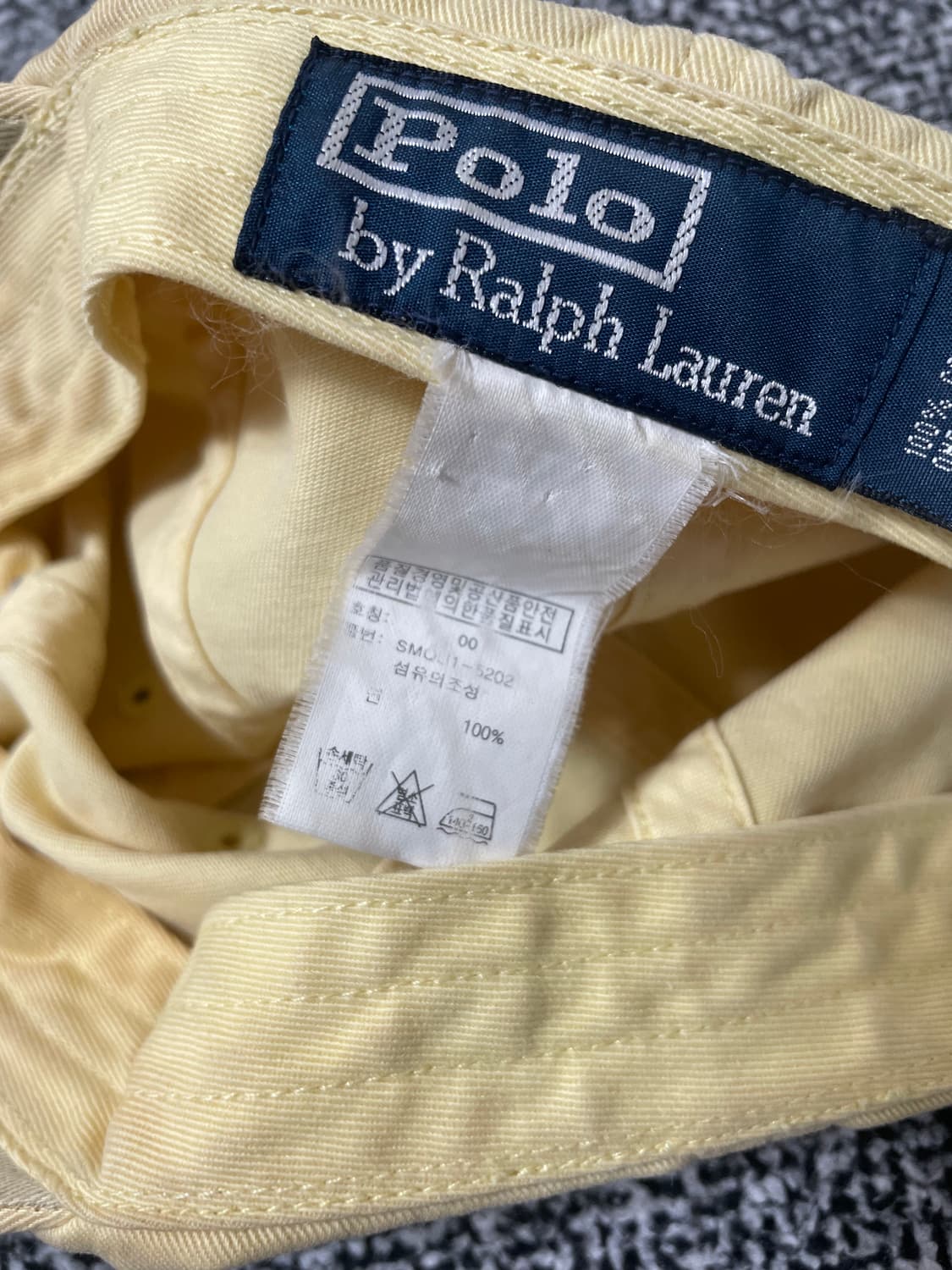 빈티지9. 폴로랄프로렌 옐로우 코튼 치노 볼캡 상품이미지7