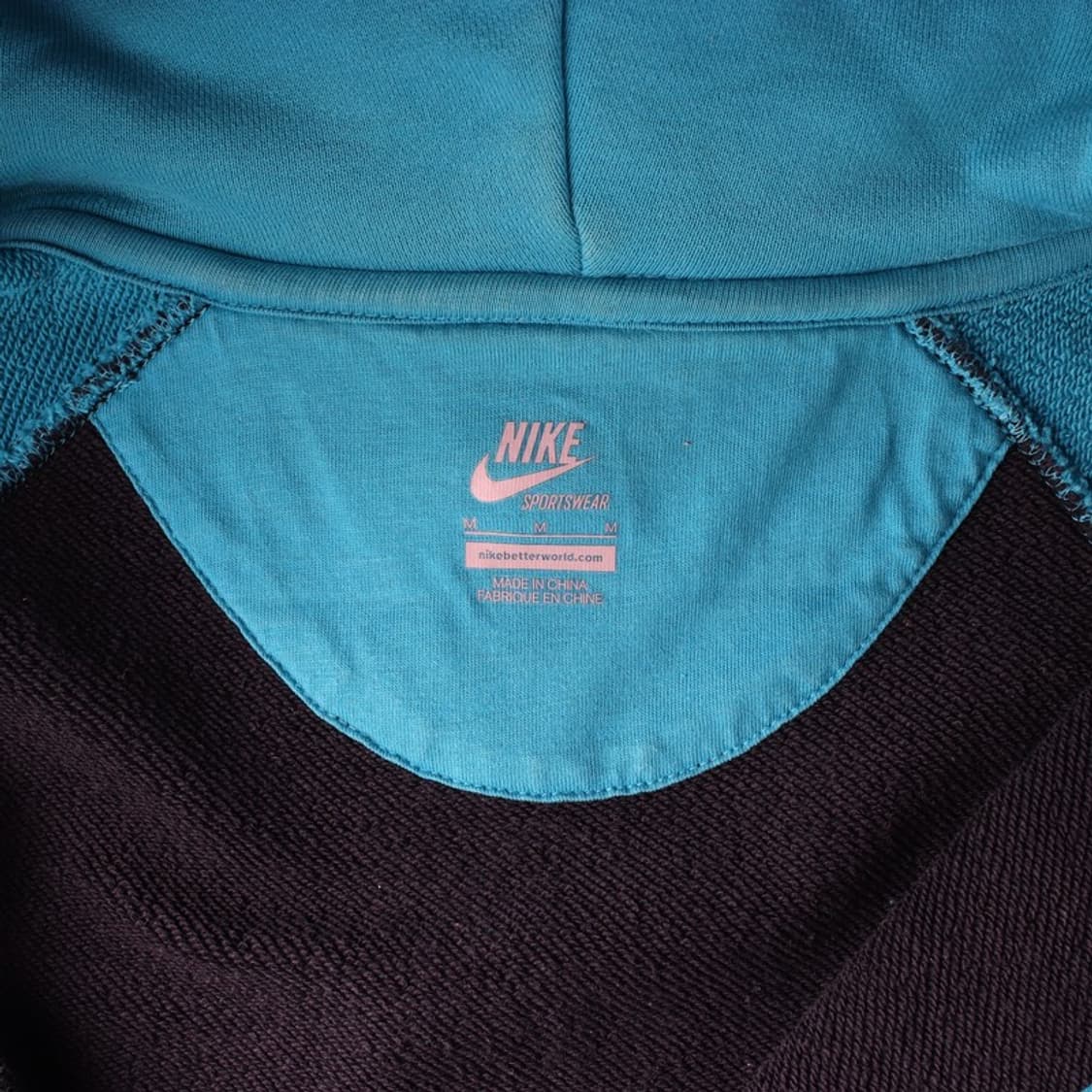나이키 블랙 앤 블루 배색 후드 집업 M 상품이미지5