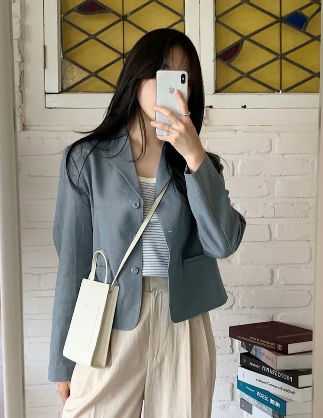 (미개봉, 새상품) 98도씨 컴팩트 미니 크로스백 - 크림 색상 상품이미지2