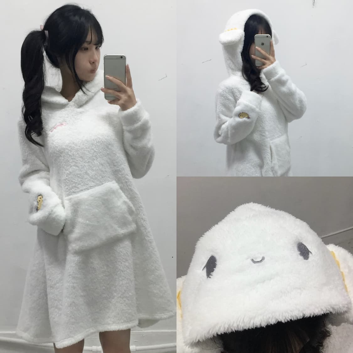 [SANRIO] 산리오 코기뮹 폭닥 후드 원피스 상품이미지1