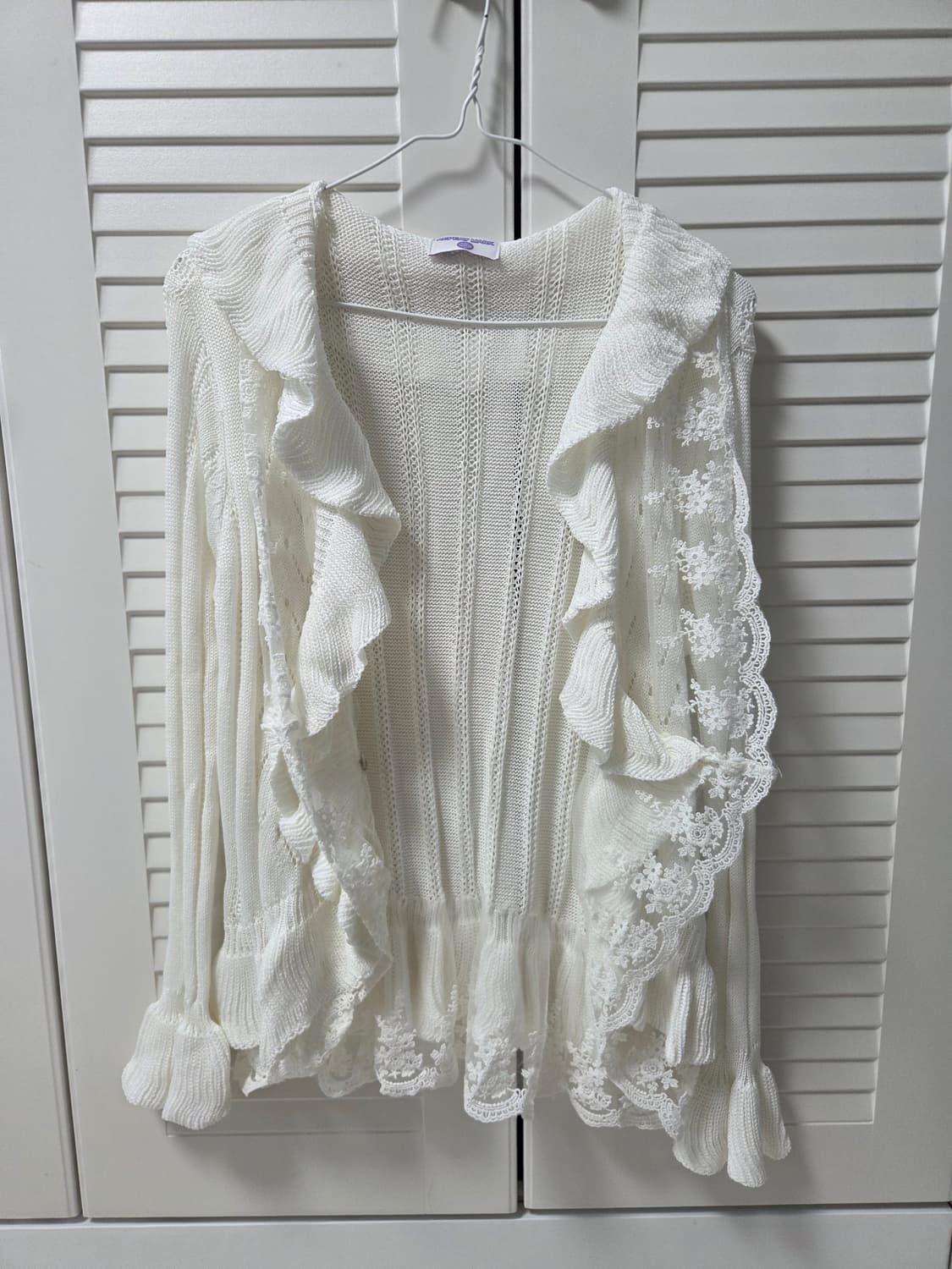 Frill Lace V Cardigan 상품이미지3