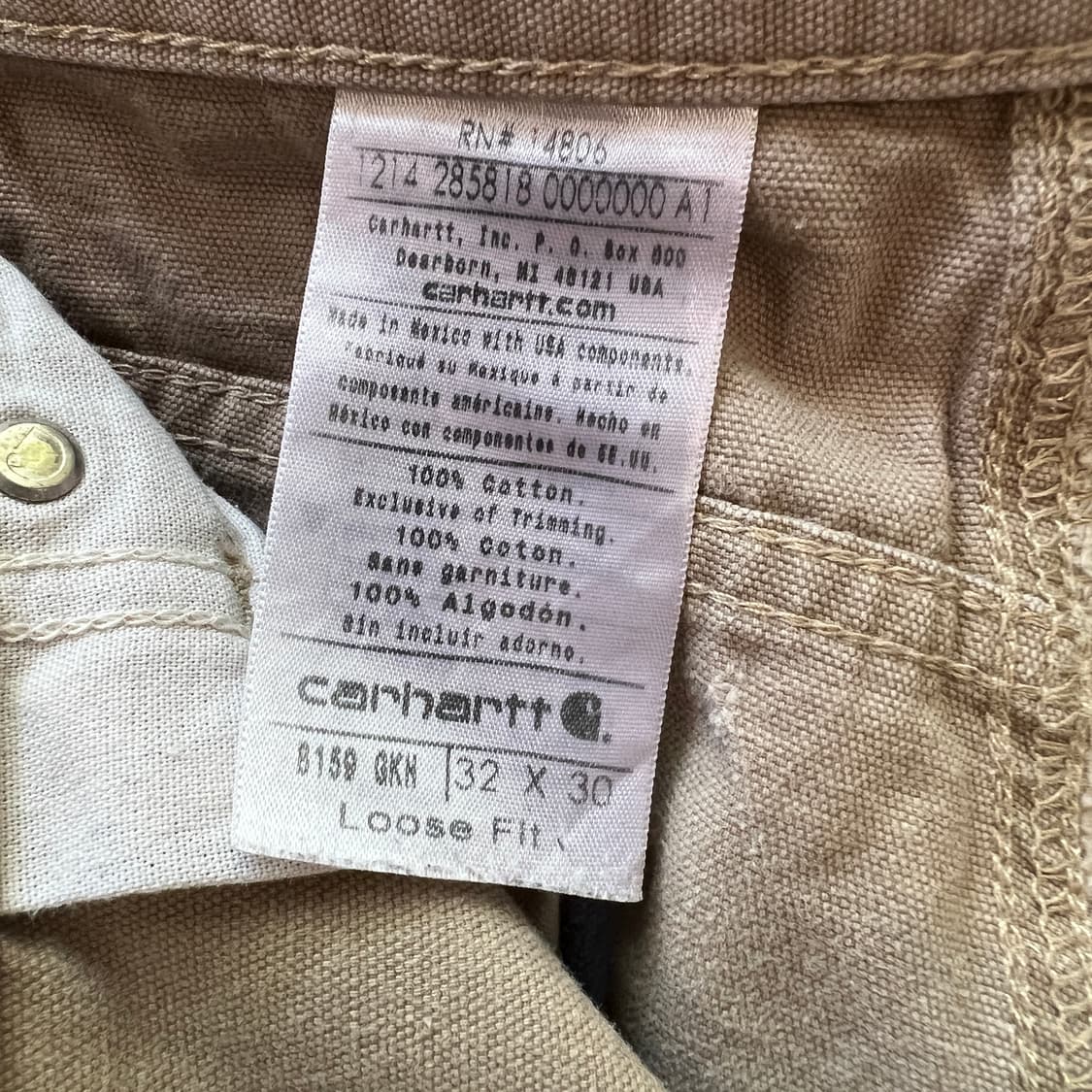 칼하트 카펜터 워크 팬츠 릴렉스핏 GKH 상품이미지9