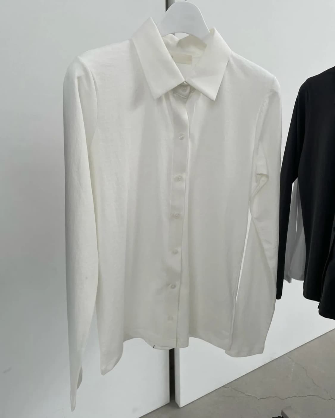 브리드 싱글코튼셔츠 차콜 상품이미지6