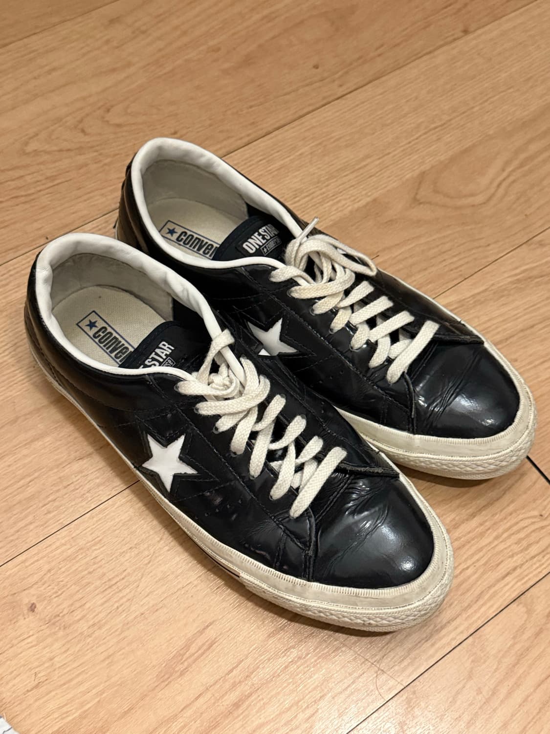 컨버스 원스타 블랙 레더 스니커즈 270 상품이미지1