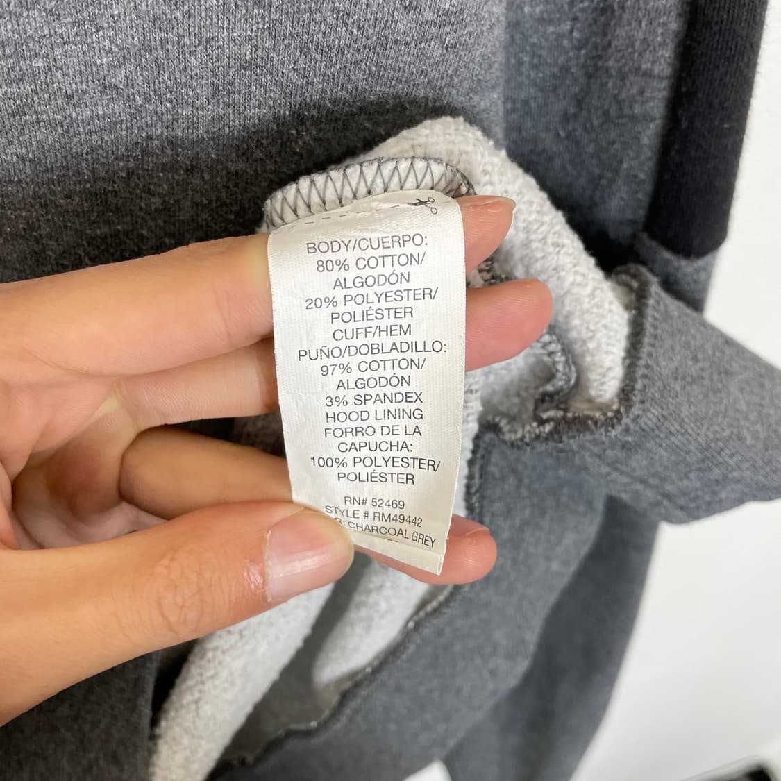 러셀 포인트라인 레글런 기모 후드티 상품이미지5