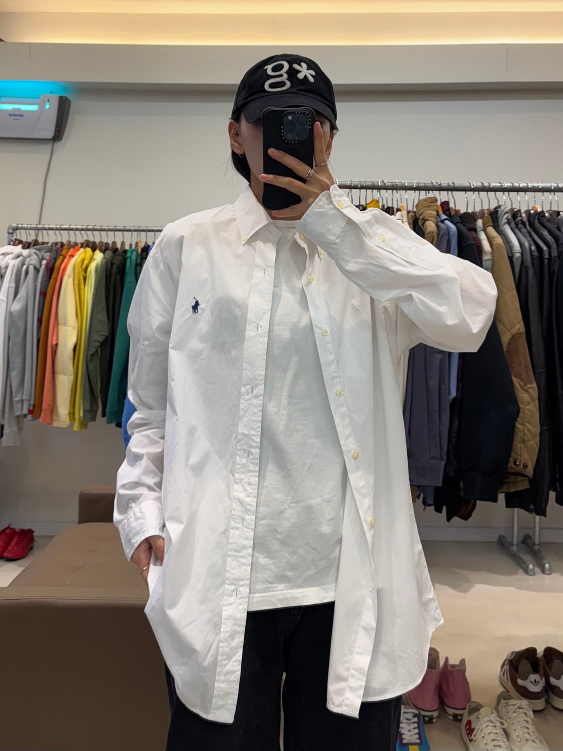 폴로 랄프로렌 셔츠 클래식핏 화이트 상품이미지7