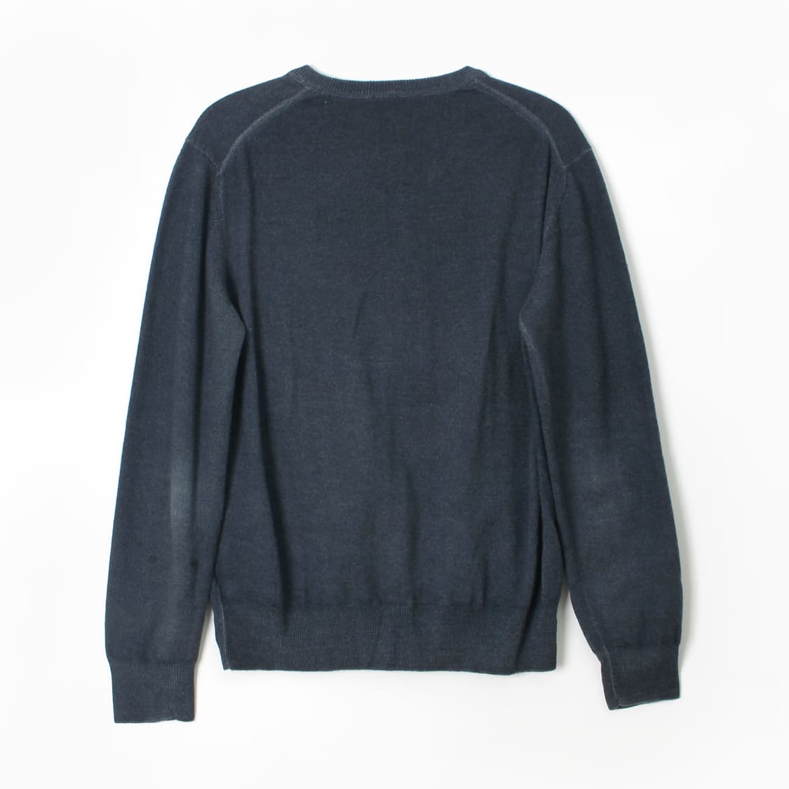 엠포리오 아르마니 ARMANI 빈티지 브이넥 네이비 블루 울 니트 상품이미지8