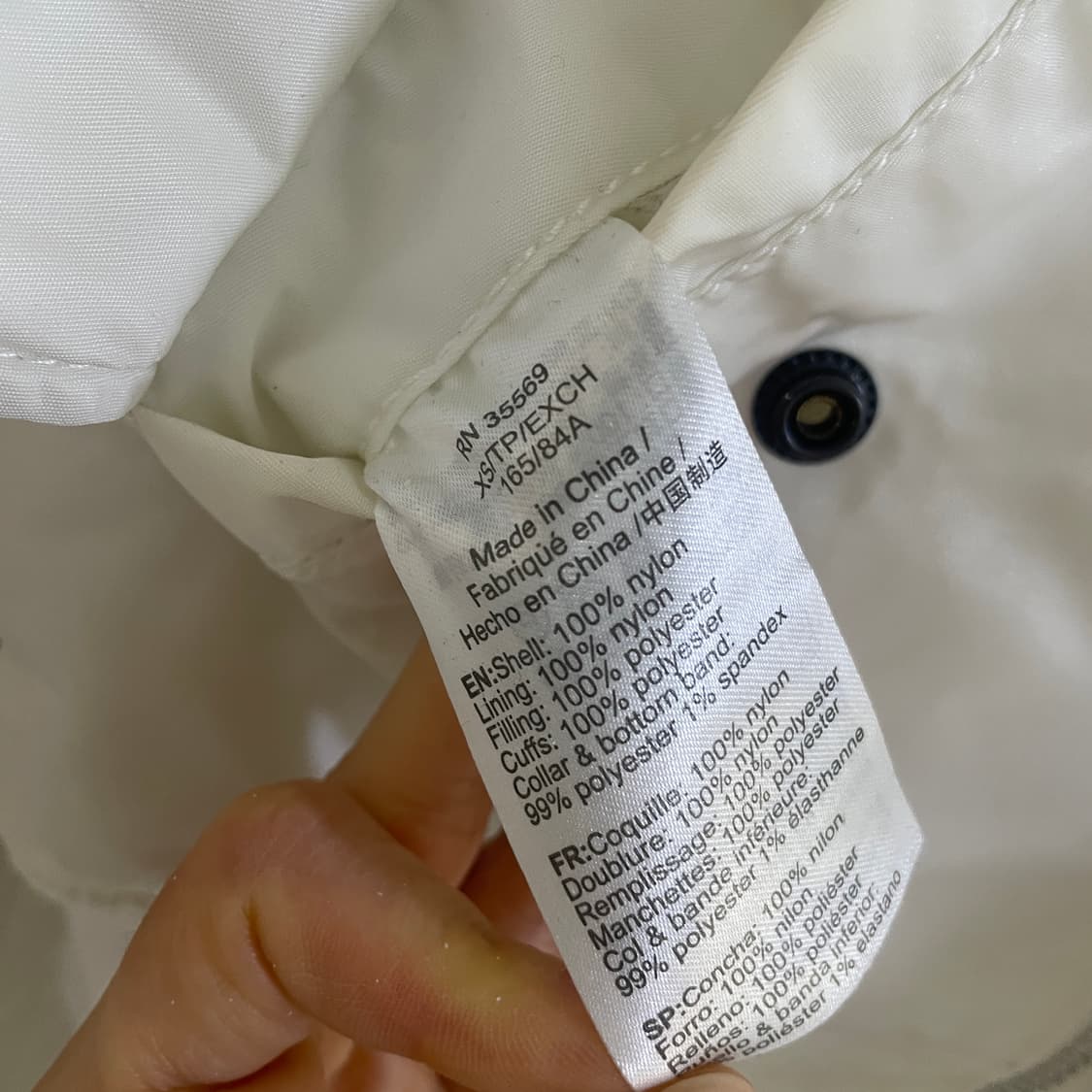 [xs] 알파인더스트리 ma-1 슬림핏 화이트 리버시블 숏항공점퍼 상품이미지9