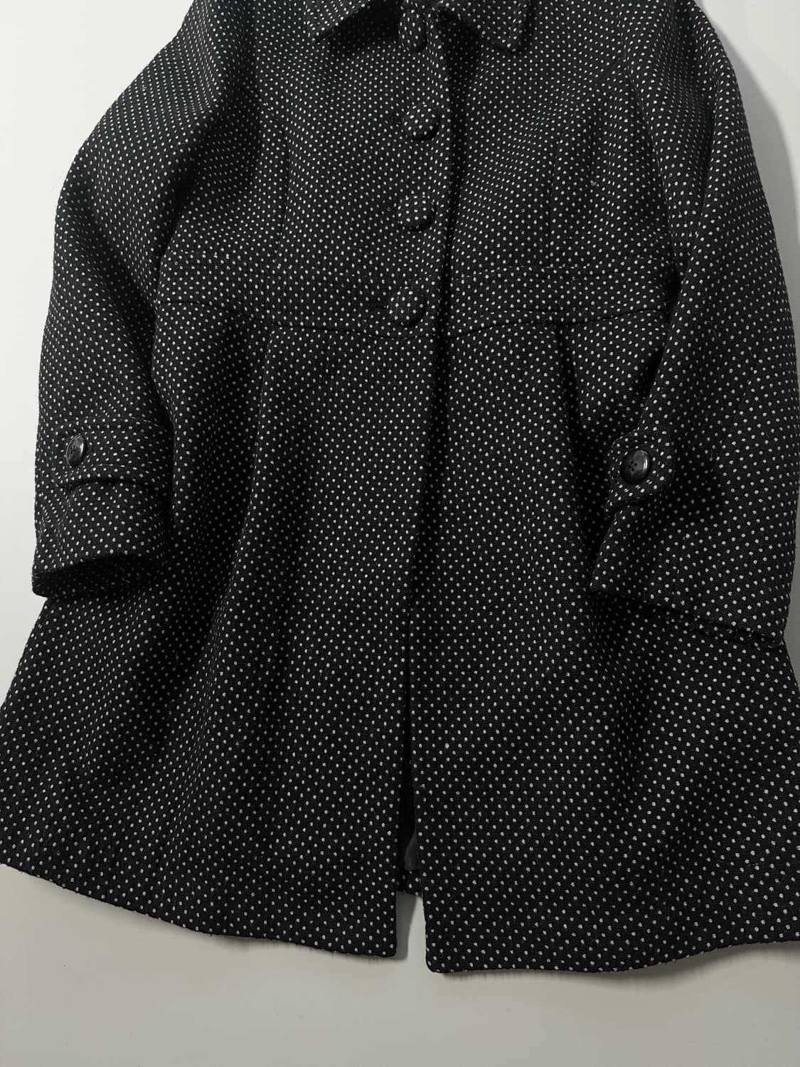 미니 도트 패턴 울 블렌디트 코트 상품이미지3