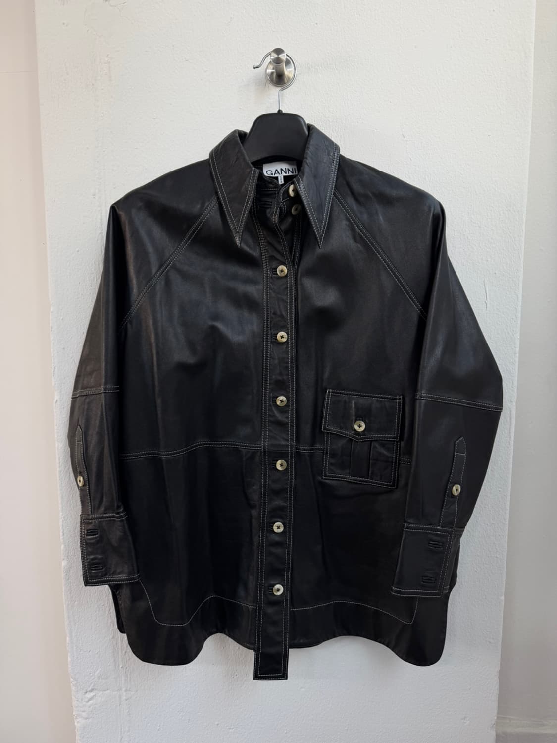 가니 오버사이즈 레더 셔츠  상품이미지2
