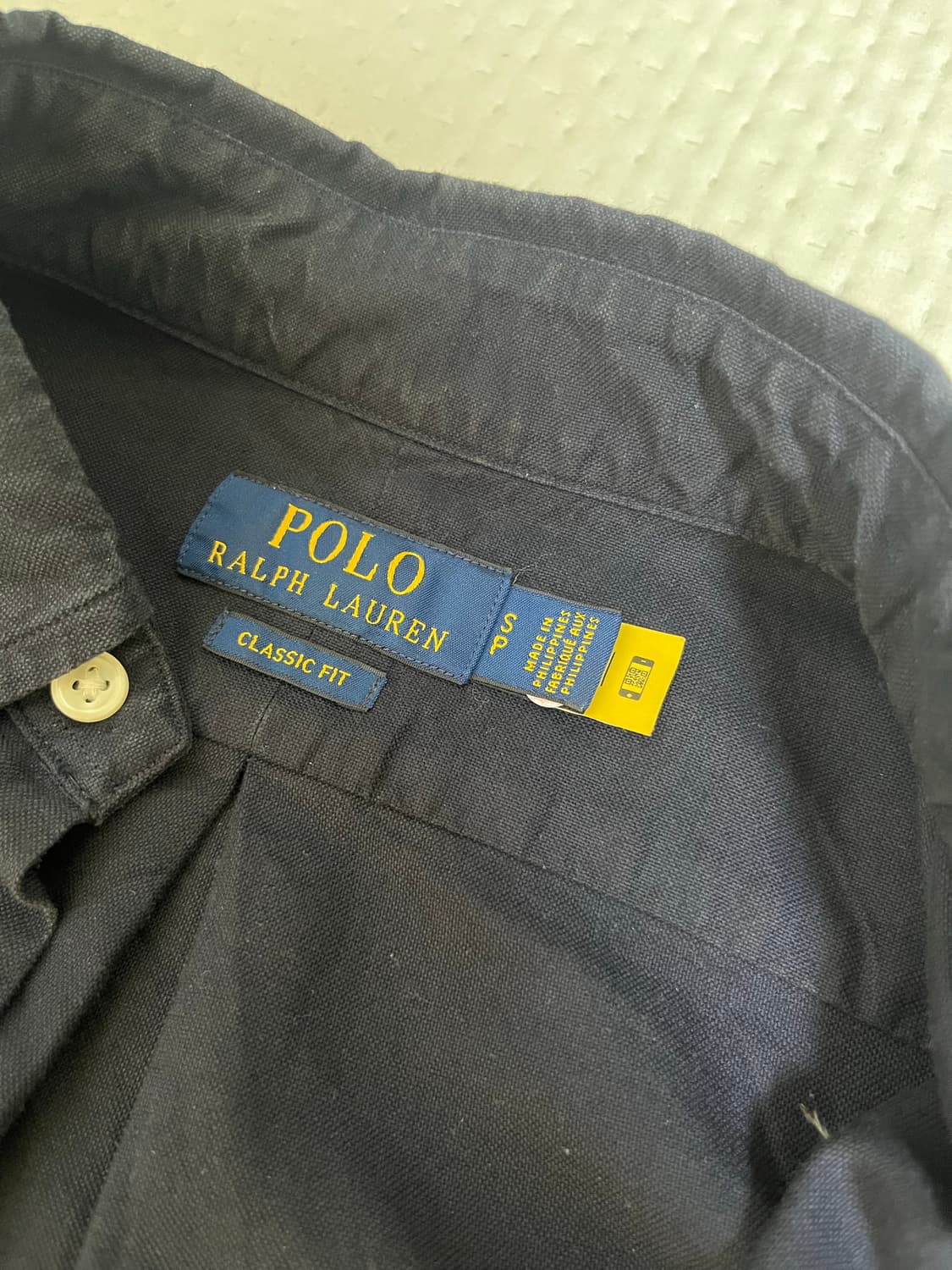폴로 클래식 핏 가먼트 다이드 셔츠 네이비 S size 상품이미지3