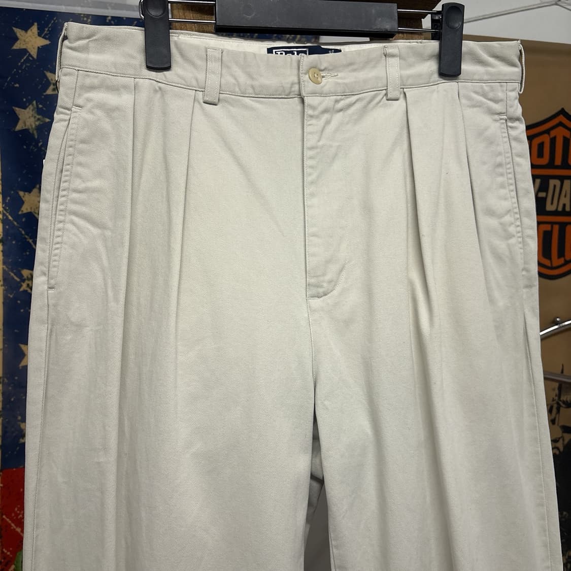 90s 폴로 랄프로렌 클래식 더블 플리츠 치노팬츠 스모키화이트 N763 상품이미지3