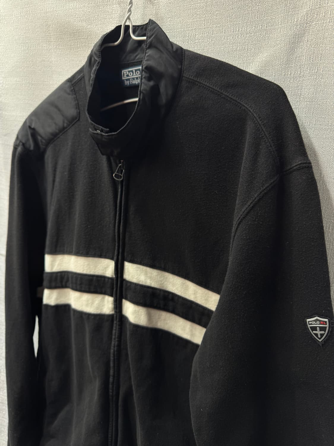 올드스쿨 폴로랄프로렌 로고와펜 스웨트셔츠 투웨이 집업 L(M) 상품이미지2