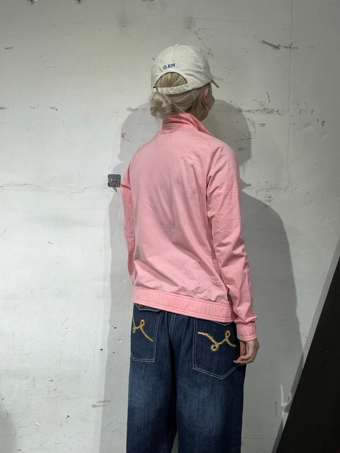 푸마 딸기우유 핑크 딱붙핏 y2k 트랙탑 져지 S 상품이미지3