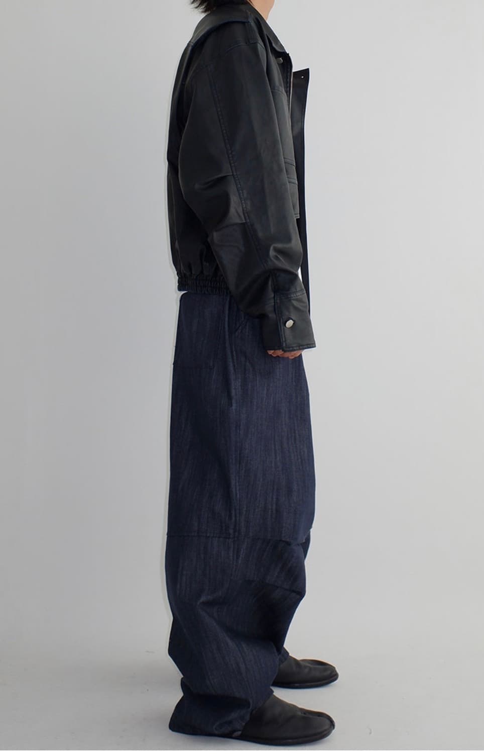 뉴치프시크 빈티지 레더 워크 봄버자켓 상품이미지5