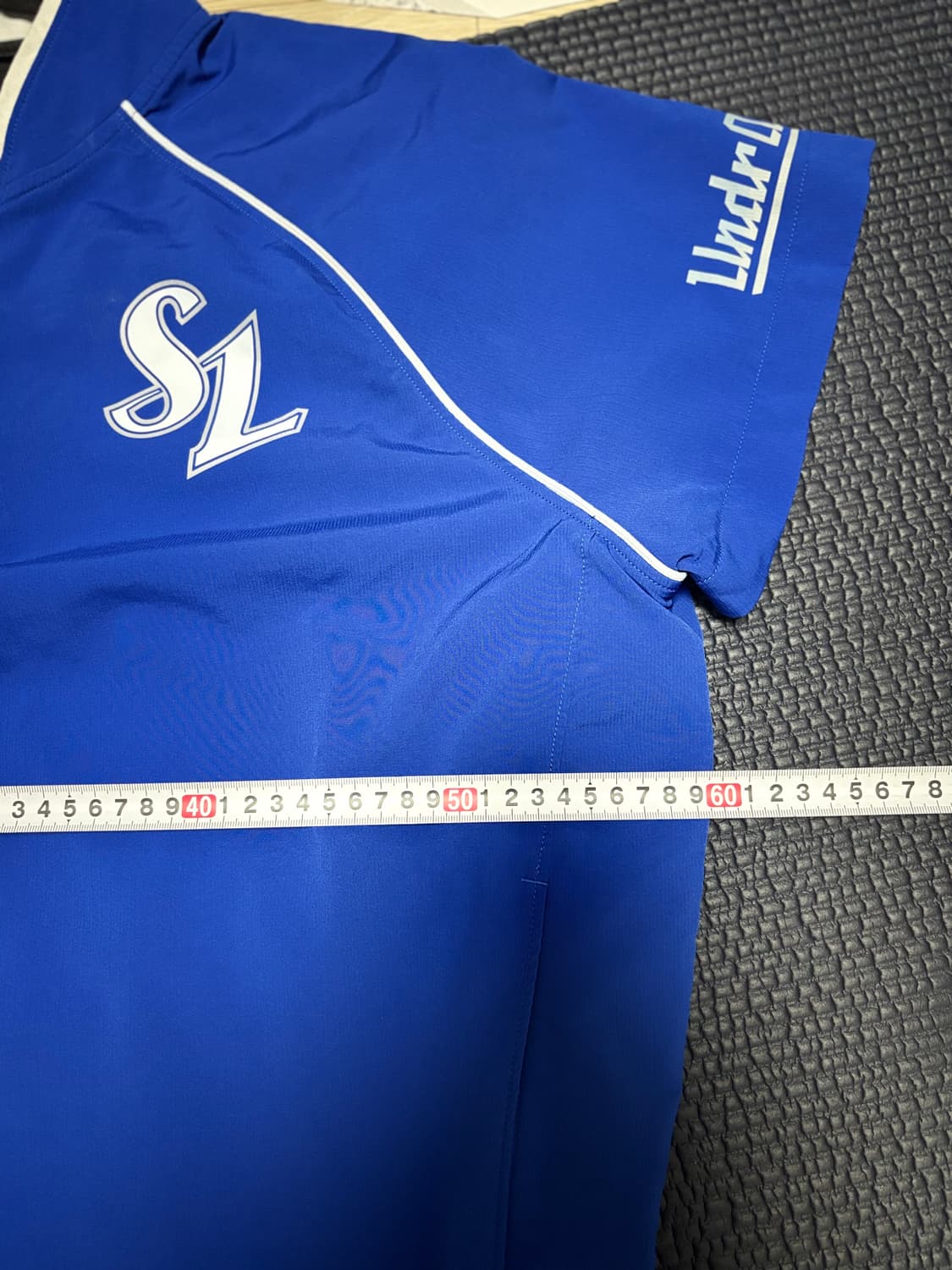 삼성 라이온즈 언더아머 반팔 반집업 트레이닝 바람막이 XL 상품이미지5