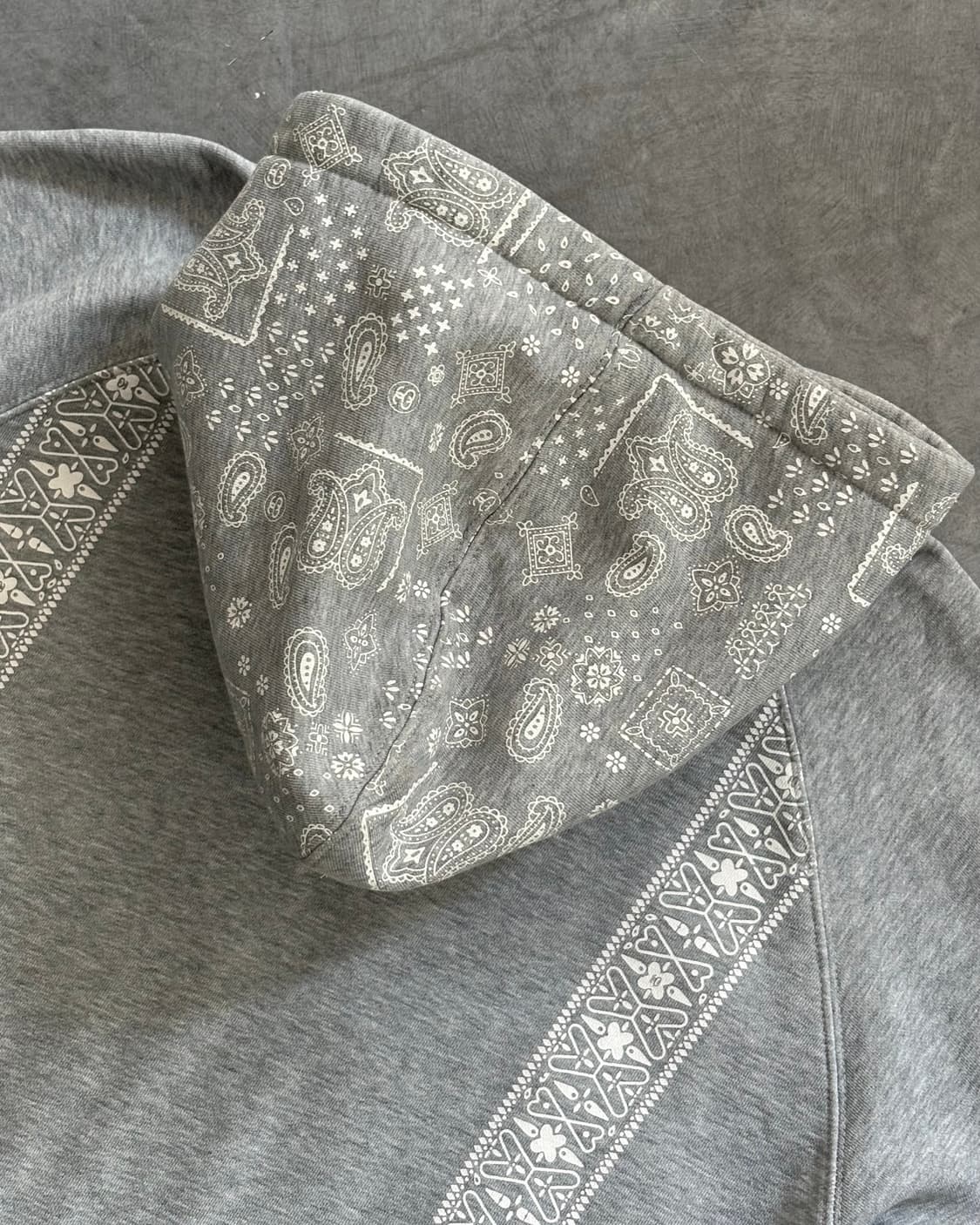 Stussy 스투시 00‘s 페이즐리 그레이 후드 집업  상품이미지3